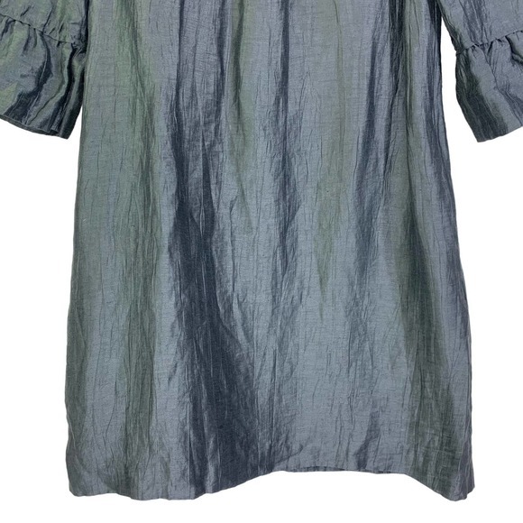 J. CREW Dark Green Ruffle Linen Sheath Dress - Picture 6 of 14